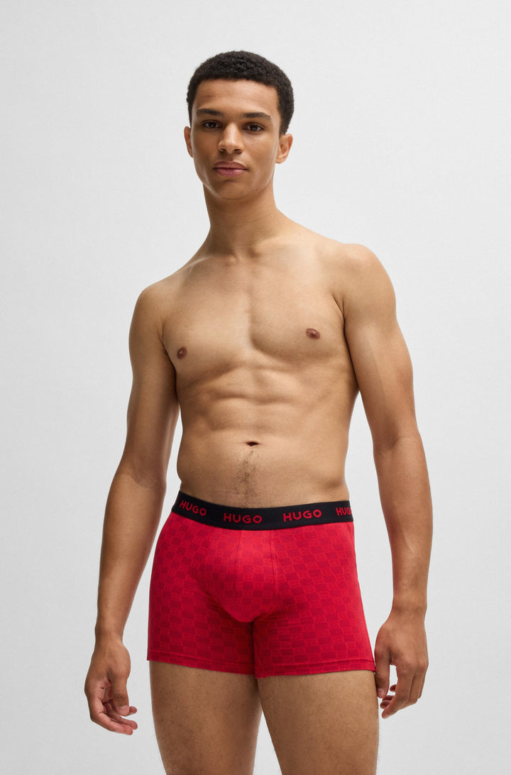 Boss Three-pack of stretch cotton boxer briefs