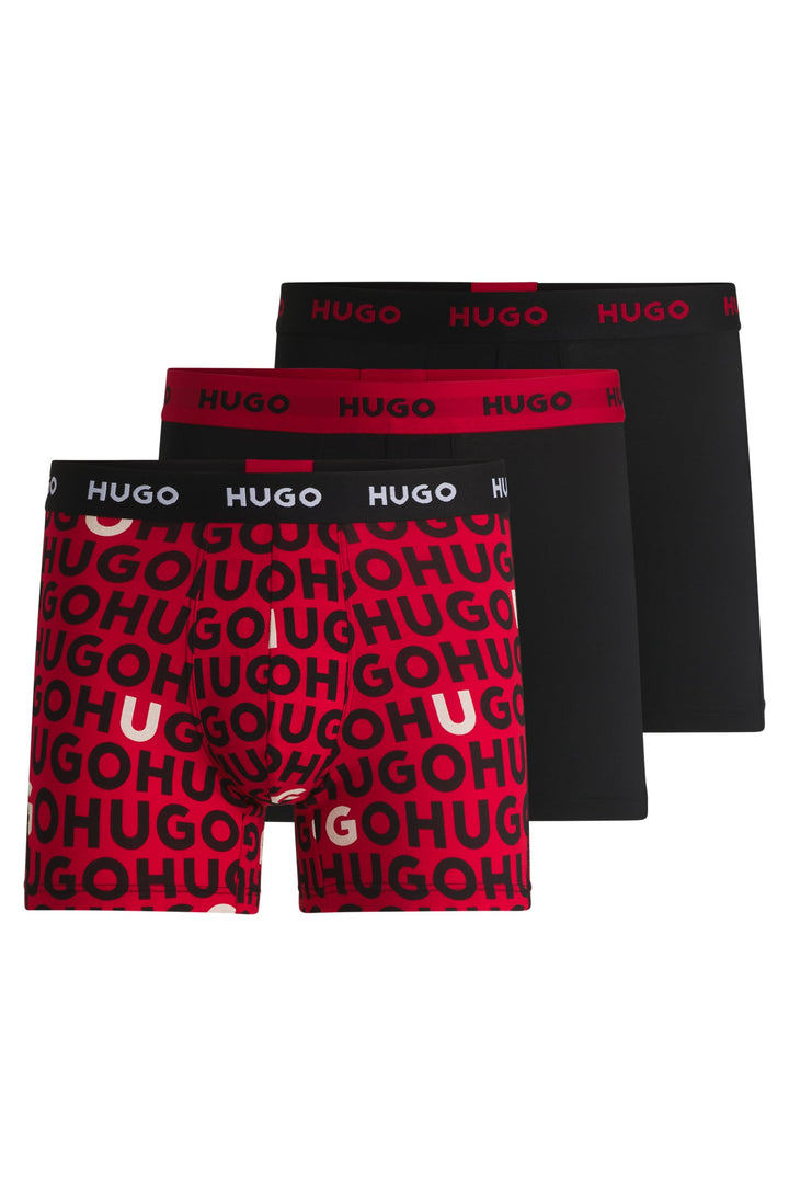 Boss Three-pack of stretch cotton boxer briefs