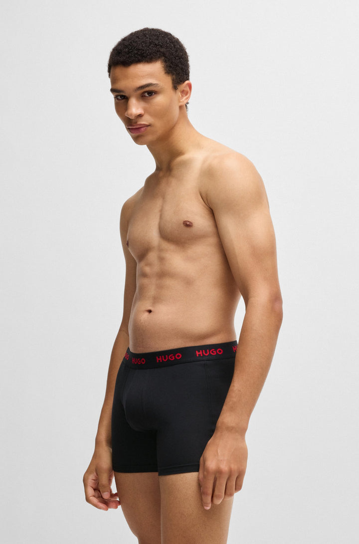 Boss Three-pack of stretch cotton boxer briefs