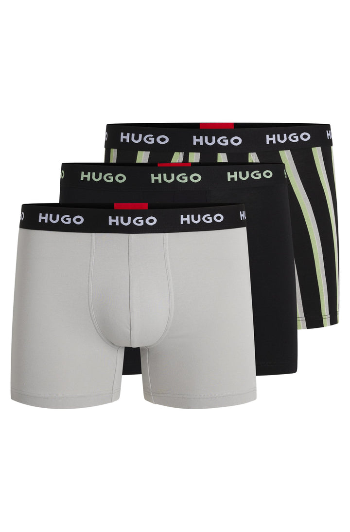 Boss Three-pack of stretch cotton boxer briefs