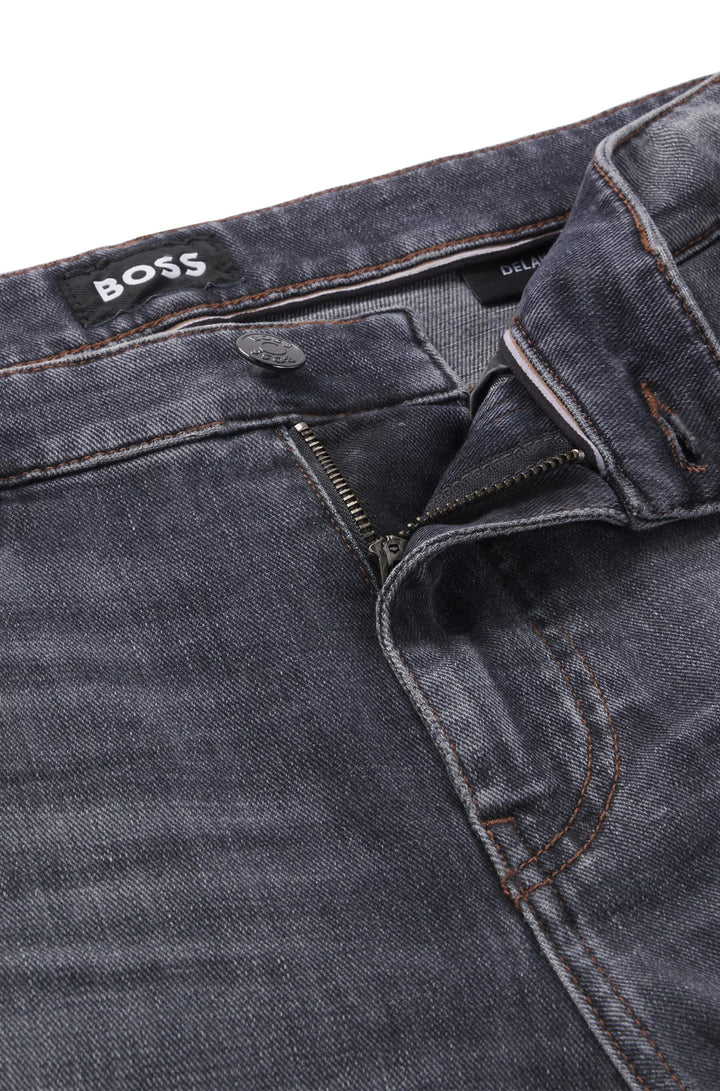 Boss Slim-fit jeans in gray soft-touch denim