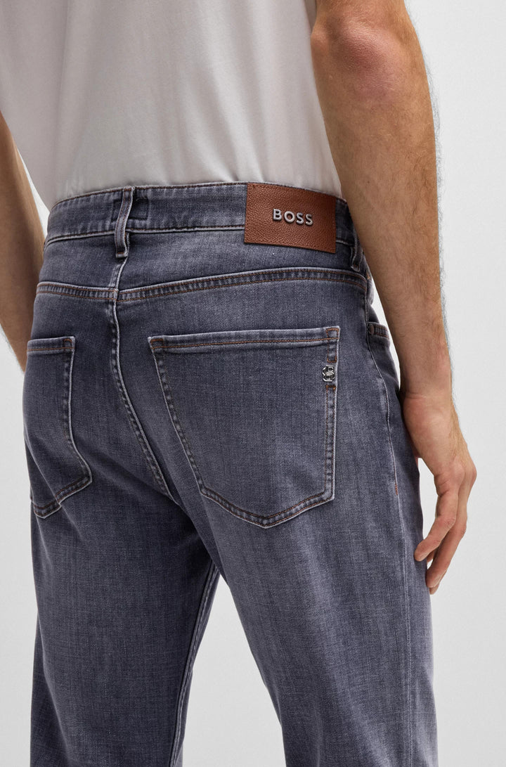 Boss Slim-fit jeans in gray soft-touch denim