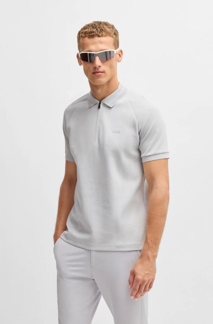 BOSS Polo shirt in drop-needle stretch fabric