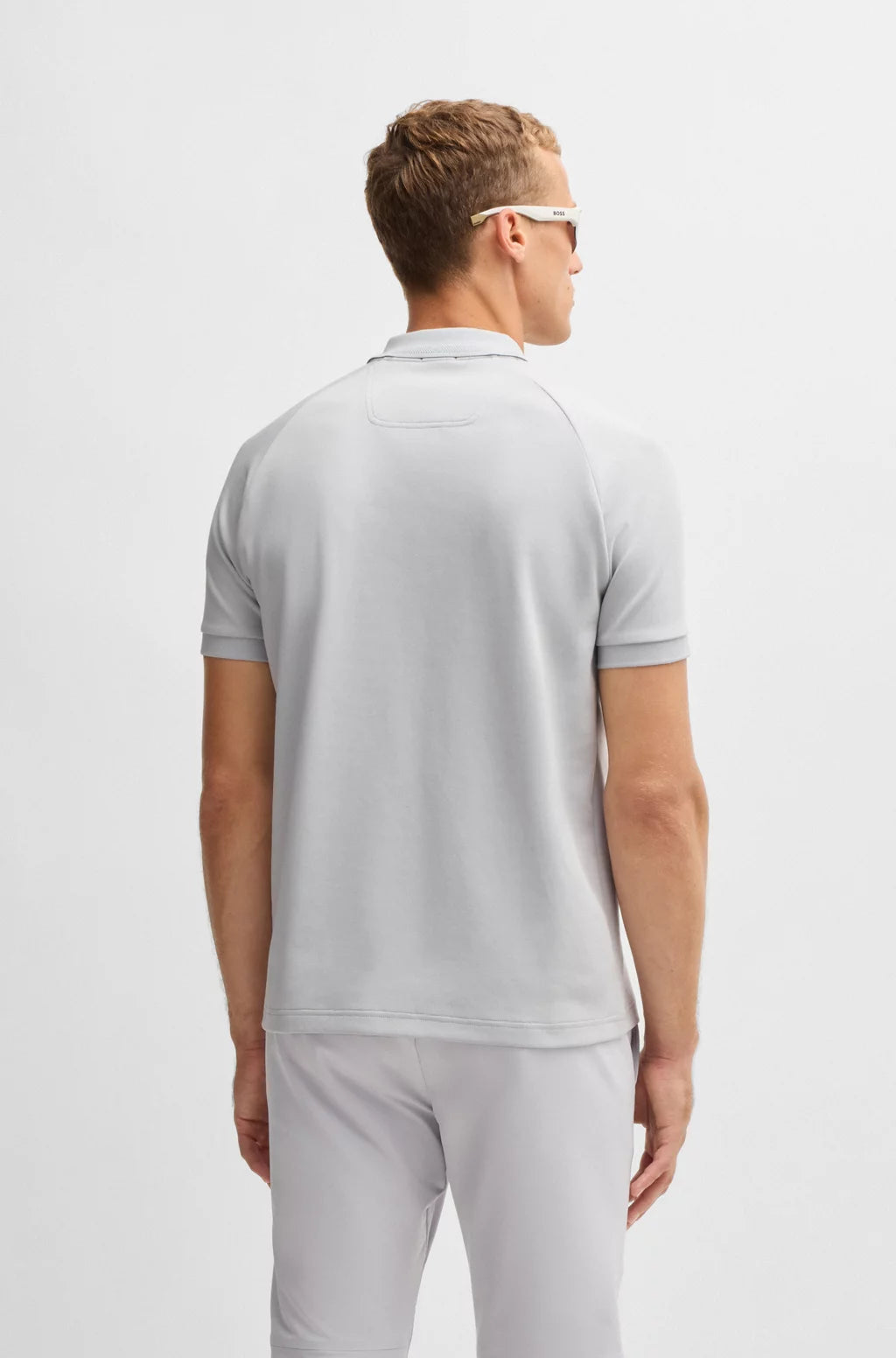 BOSS Polo shirt in drop-needle stretch fabric