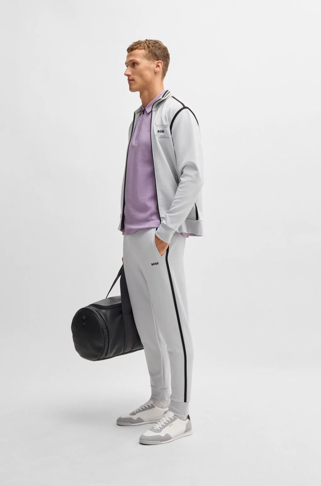 BOSS Polo shirt in drop-needle stretch fabric
