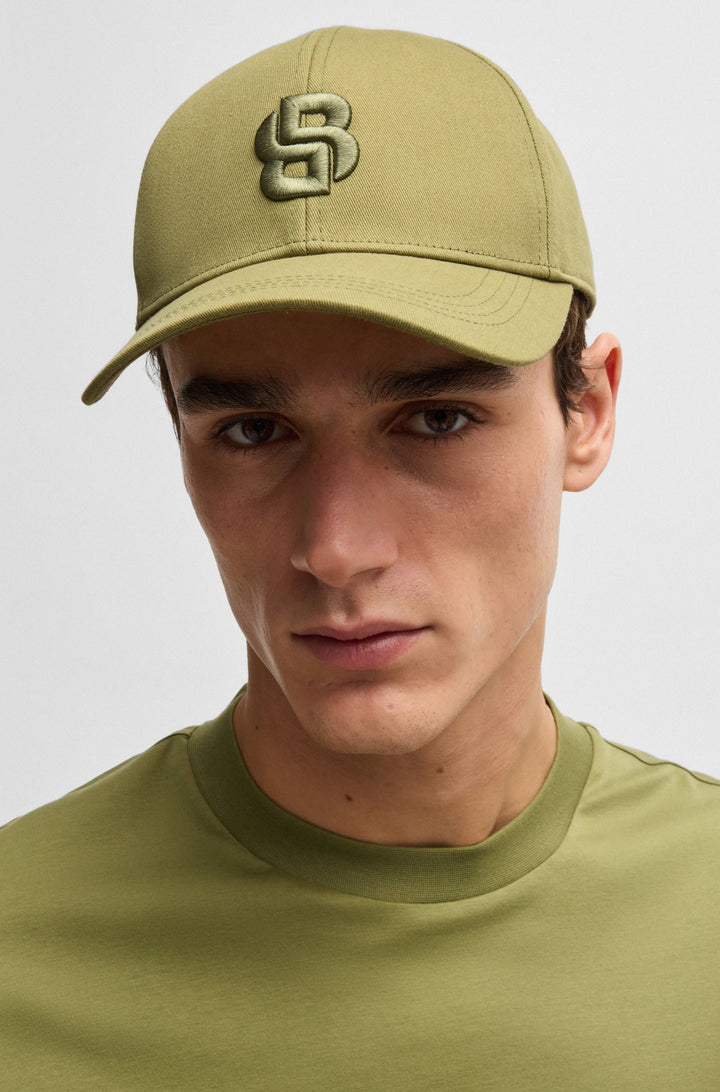 Boss Cotton-twill cap with embroidered Double B monogram