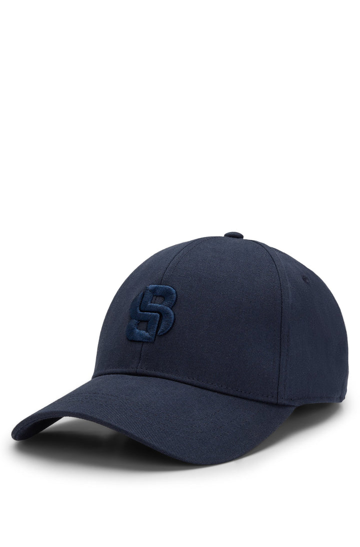 Boss Cotton-twill cap with embroidered Double B monogram