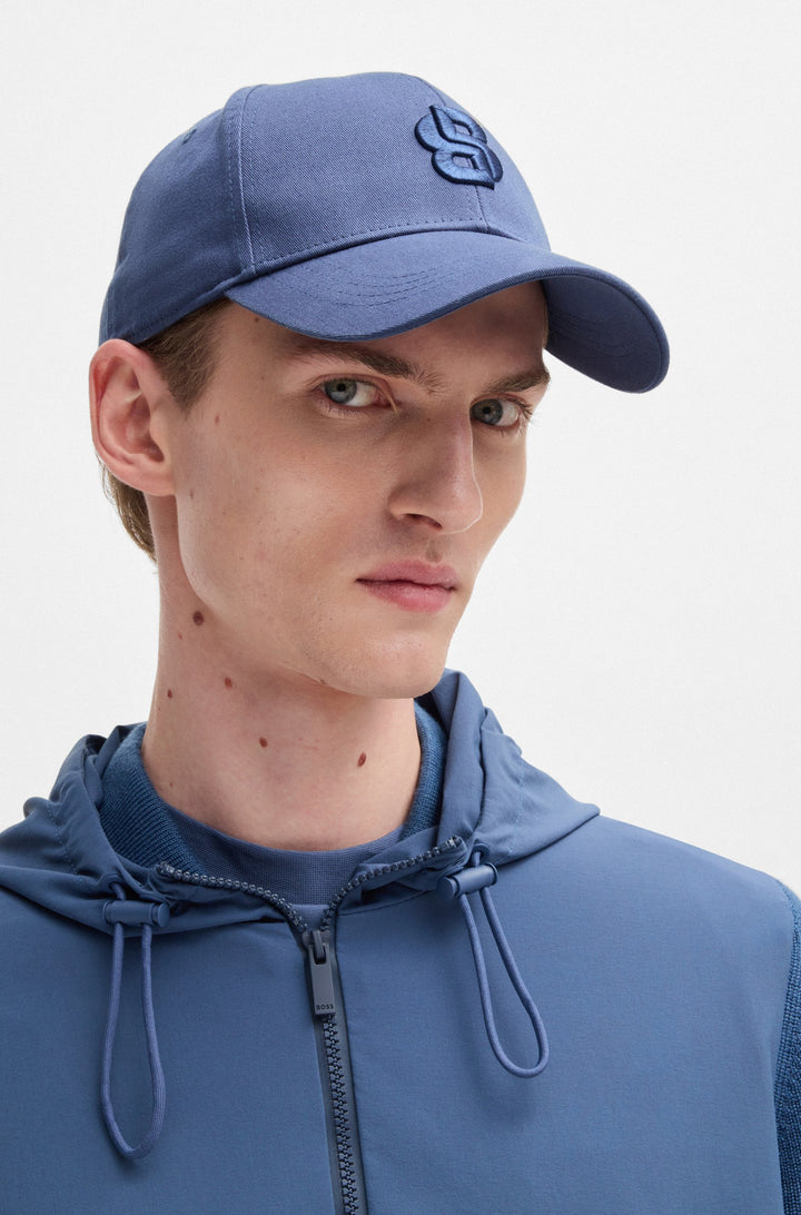 Boss Cotton-twill cap with embroidered Double B monogram