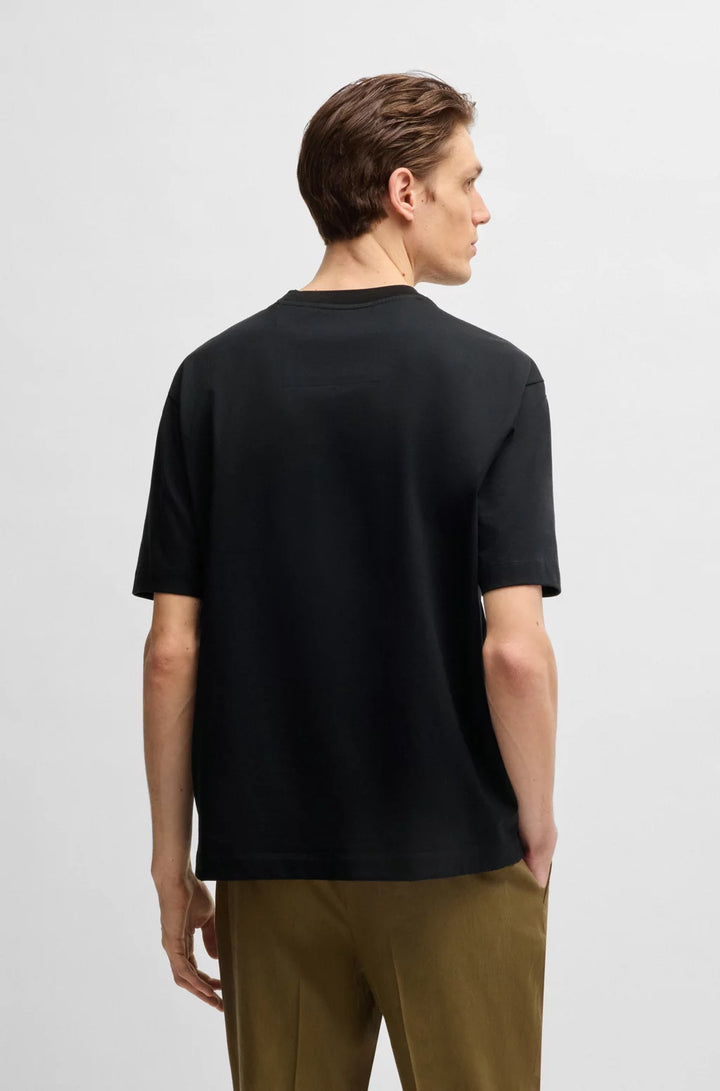BOSS SELECTED BY SHOHEI OHTANI MERCERIZED-COTTON T-SHIRT WITH DOUBLE B MONOGRAM
