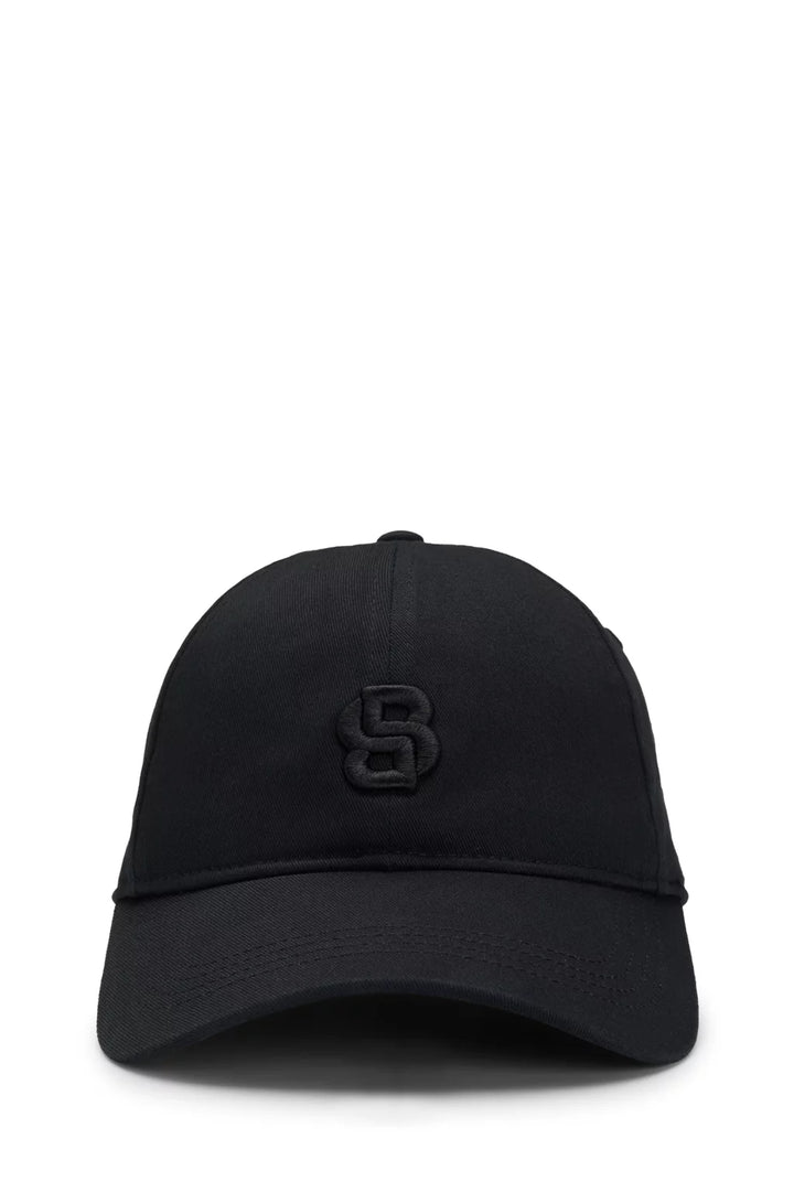 BOSS COTTON CAP WITH EMBROIDERED DOUBLE B MONOGRAM