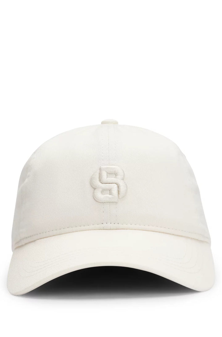 BOSS COTTON CAP WITH EMBROIDERED DOUBLE B MONOGRAM