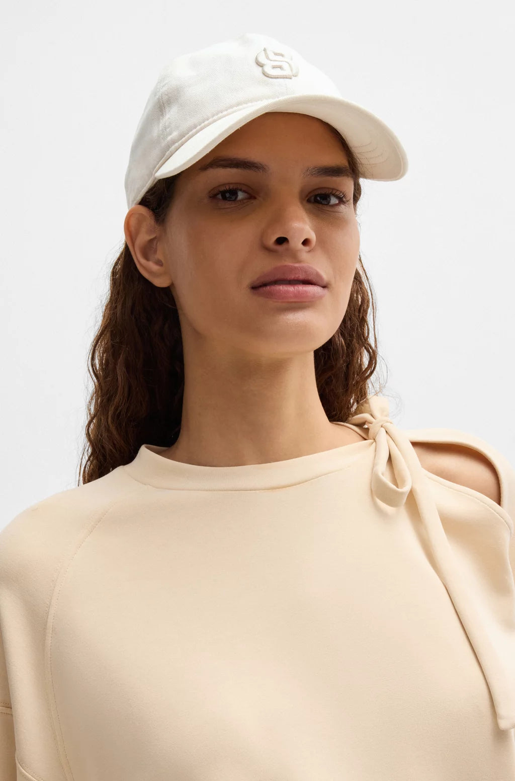 BOSS COTTON CAP WITH EMBROIDERED DOUBLE B MONOGRAM