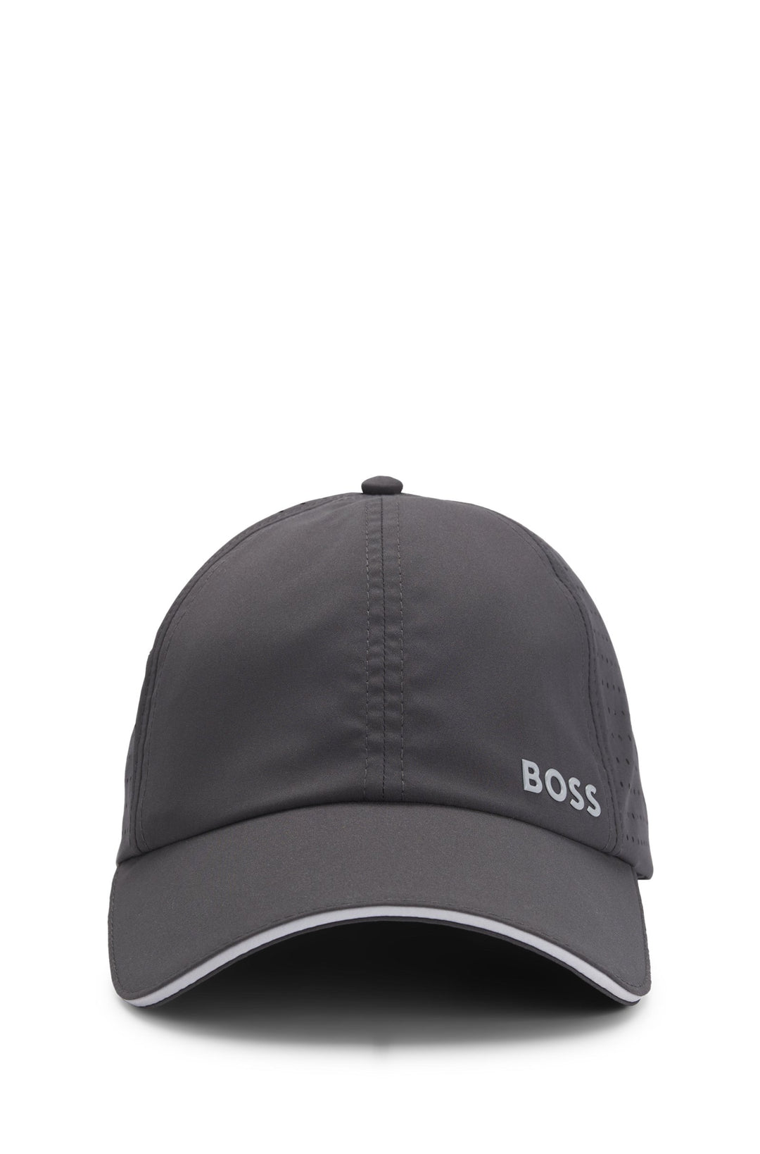 Boss Taffeta cap with laser-cut dot pattern