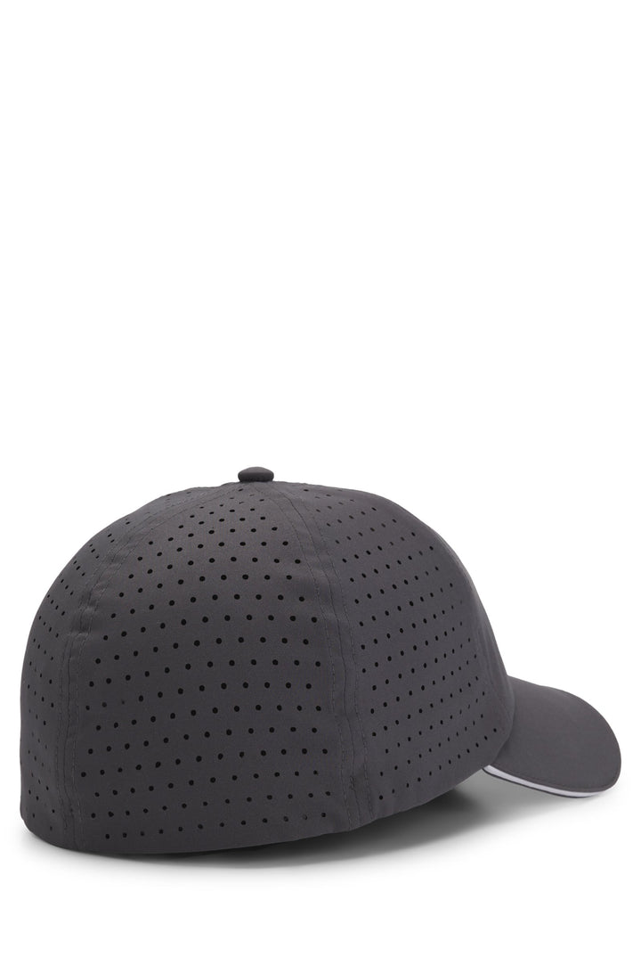 Boss Taffeta cap with laser-cut dot pattern
