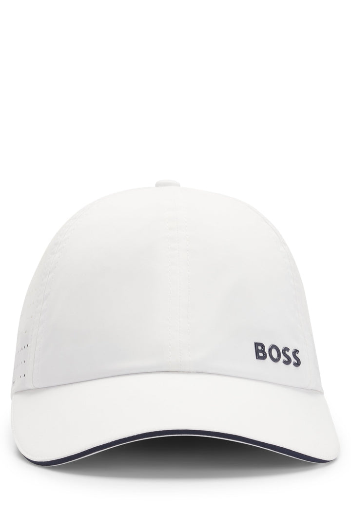 Boss Taffeta cap with laser-cut dot pattern