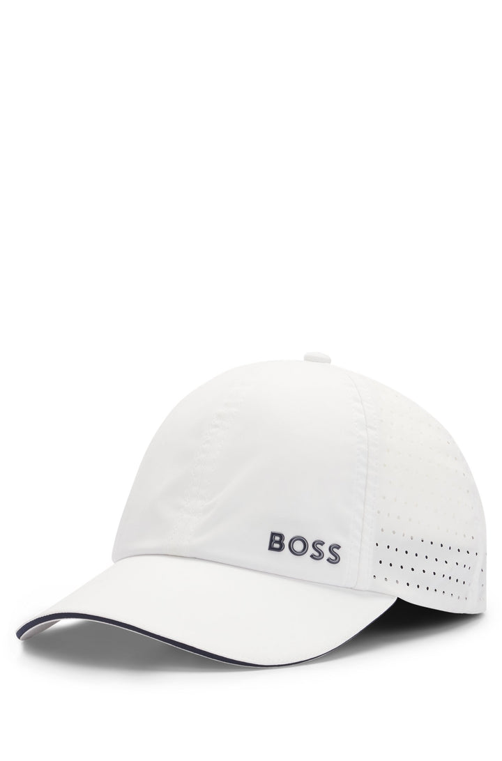 Boss Taffeta cap with laser-cut dot pattern