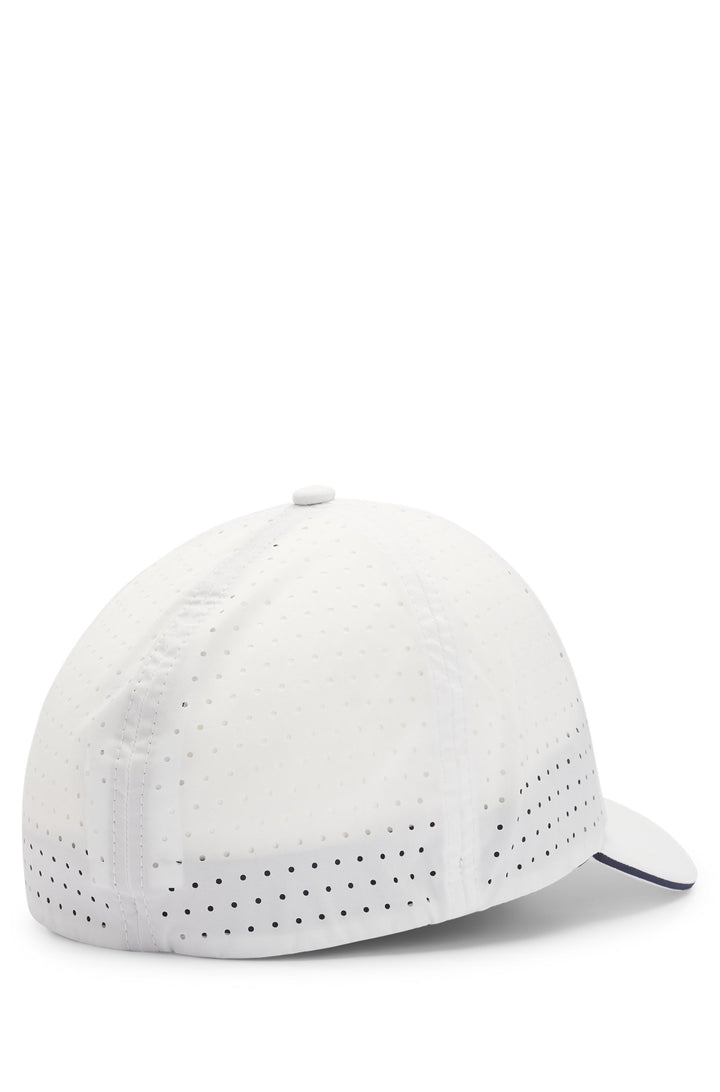 Boss Taffeta cap with laser-cut dot pattern
