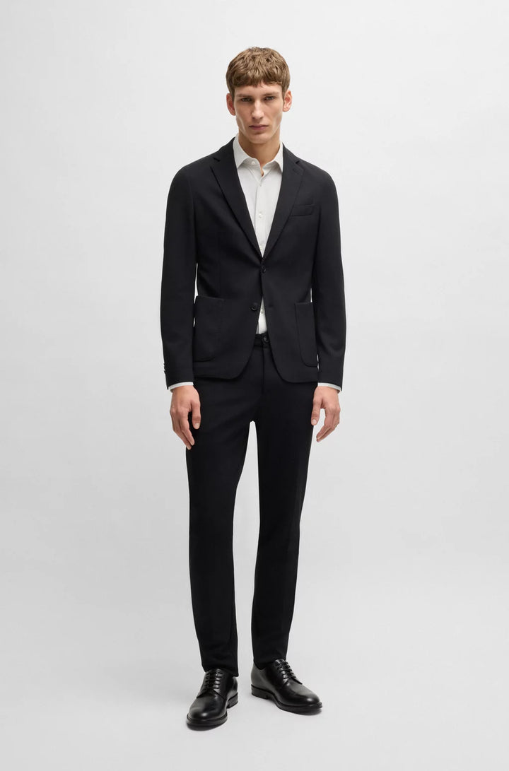 BOSS SLIM-FIT SHIRT IN PERFORMANCE-STRETCH STRUCTURED FABRIC