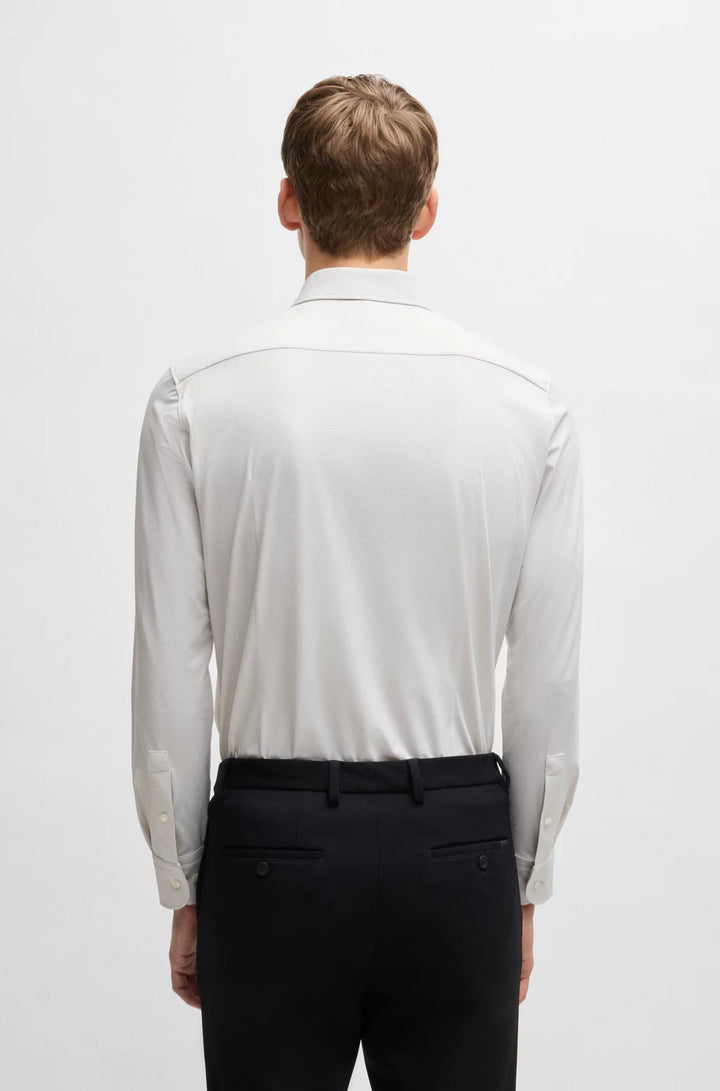 BOSS SLIM-FIT SHIRT IN PERFORMANCE-STRETCH STRUCTURED FABRIC