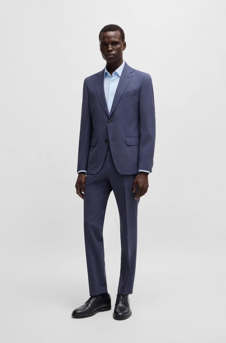 BOSS SLIM-FIT SHIRT IN PERFORMANCE-STRETCH STRUCTURED FABRIC