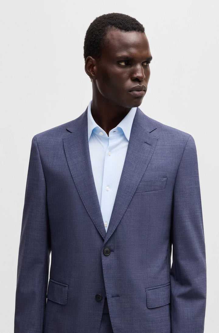 BOSS SLIM-FIT SHIRT IN PERFORMANCE-STRETCH STRUCTURED FABRIC