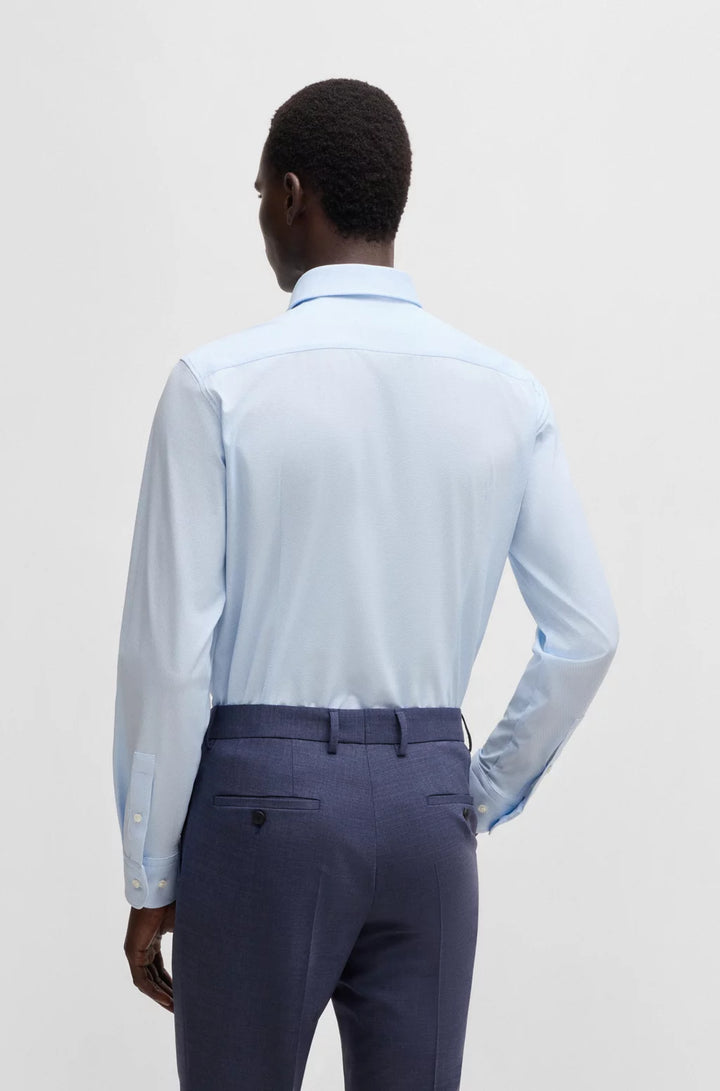 BOSS SLIM-FIT SHIRT IN PERFORMANCE-STRETCH STRUCTURED FABRIC