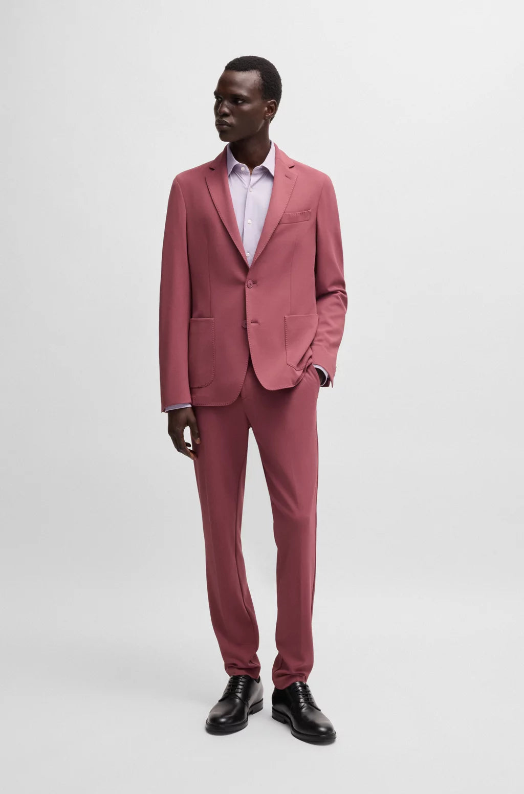 BOSS SLIM-FIT SHIRT IN PERFORMANCE-STRETCH STRUCTURED FABRIC