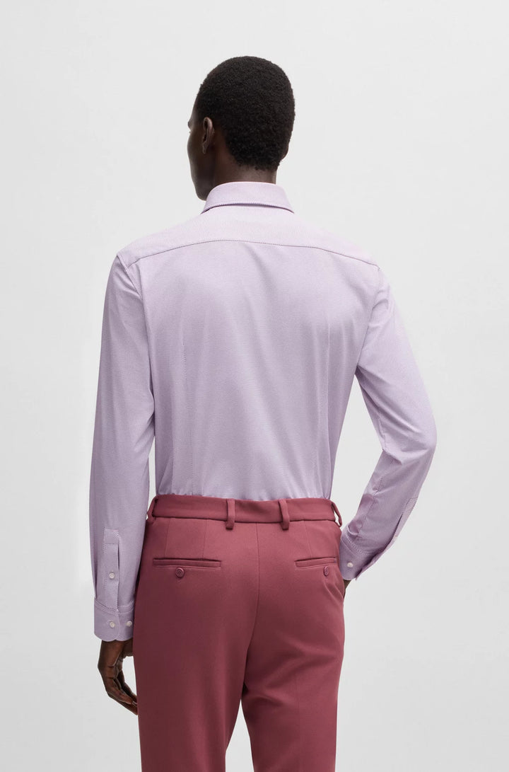 BOSS SLIM-FIT SHIRT IN PERFORMANCE-STRETCH STRUCTURED FABRIC