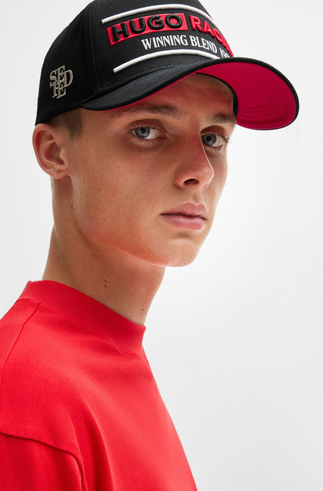 Hugo Cotton-twill cap with racing logo