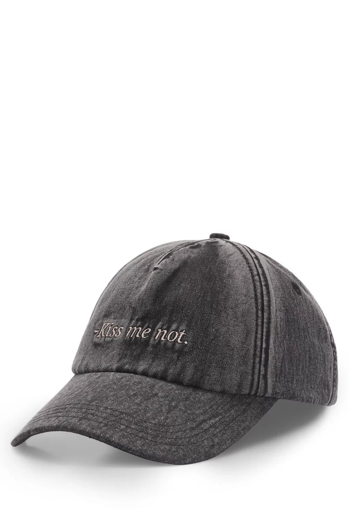 HUGO COTTON-TWILL CAP WITH EMBROIDERED SLOGAN