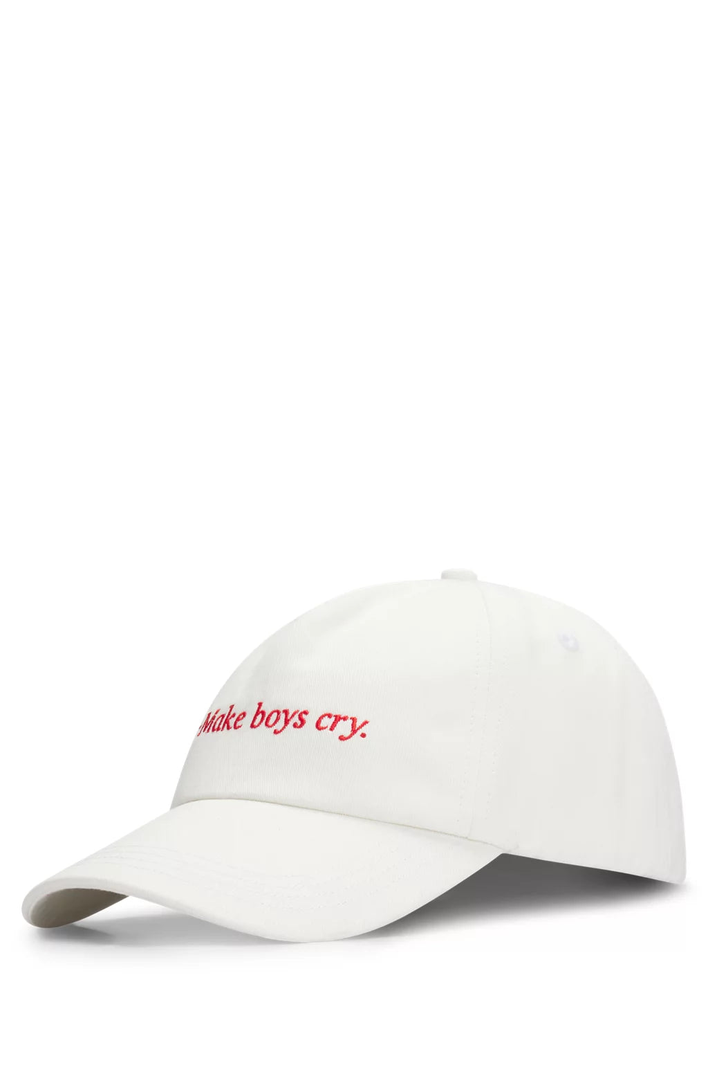 HUGO COTTON-TWILL CAP WITH EMBROIDERED SLOGAN