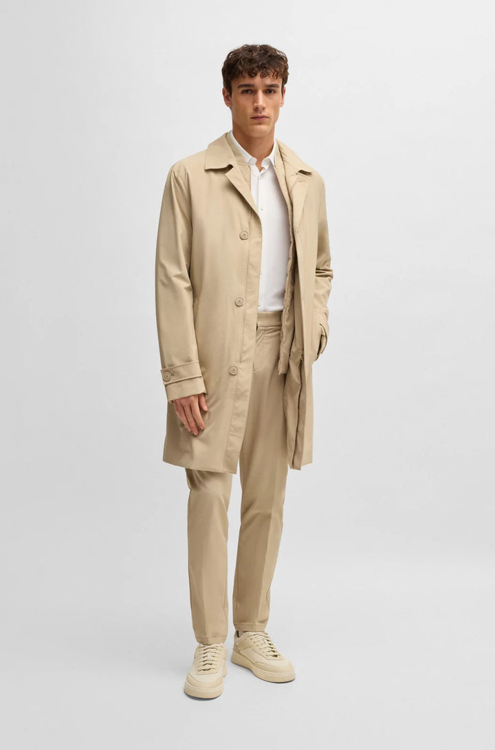 BOSS SLIM-FIT SHIRT IN PERFORMANCE-STRETCH STRUCTURED FABRIC