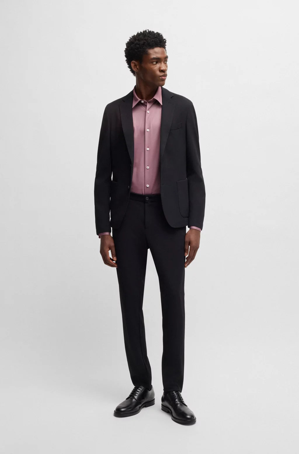 BOSS SLIM-FIT SHIRT IN PERFORMANCE-STRETCH STRUCTURED FABRIC