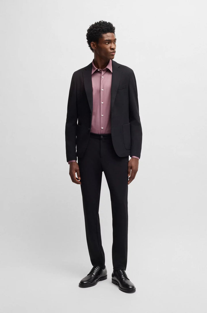 BOSS SLIM-FIT SHIRT IN PERFORMANCE-STRETCH STRUCTURED FABRIC