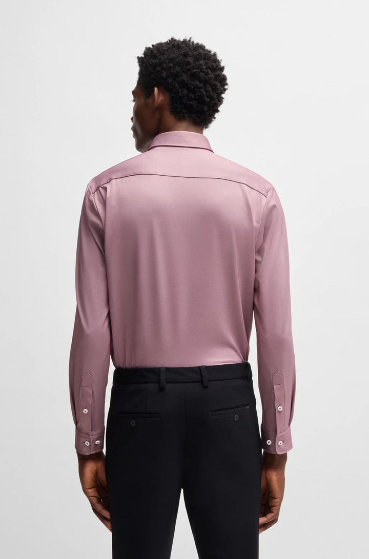 BOSS SLIM-FIT SHIRT IN PERFORMANCE-STRETCH STRUCTURED FABRIC
