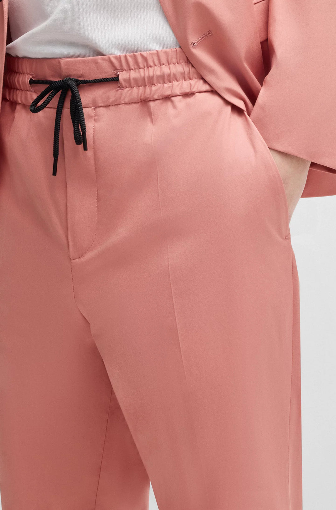 Hugo Extra-slim-fit trousers in paper-touch stretch cotton