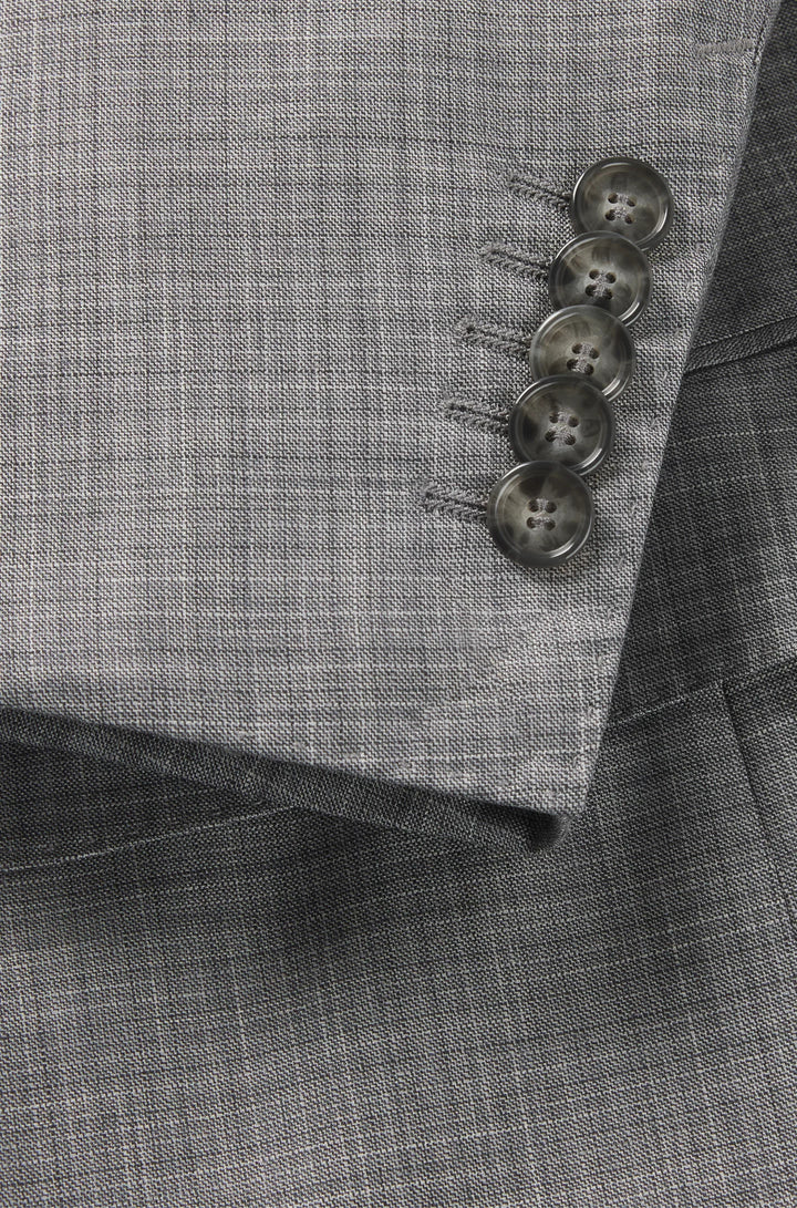 Boss Regular-fit suit in wool and silk