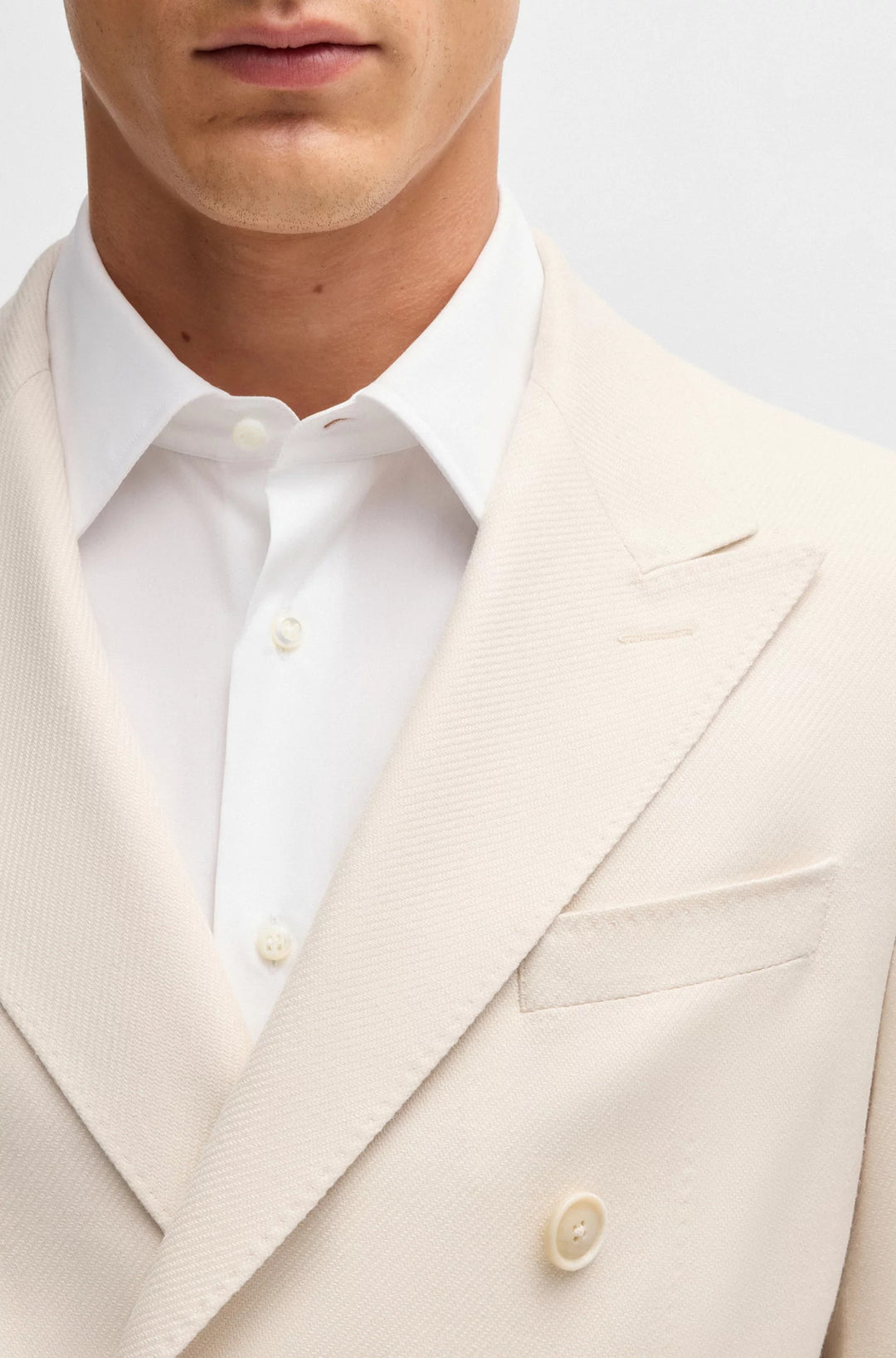 Boss Slim-fit blazer in patterned silk and cashmere