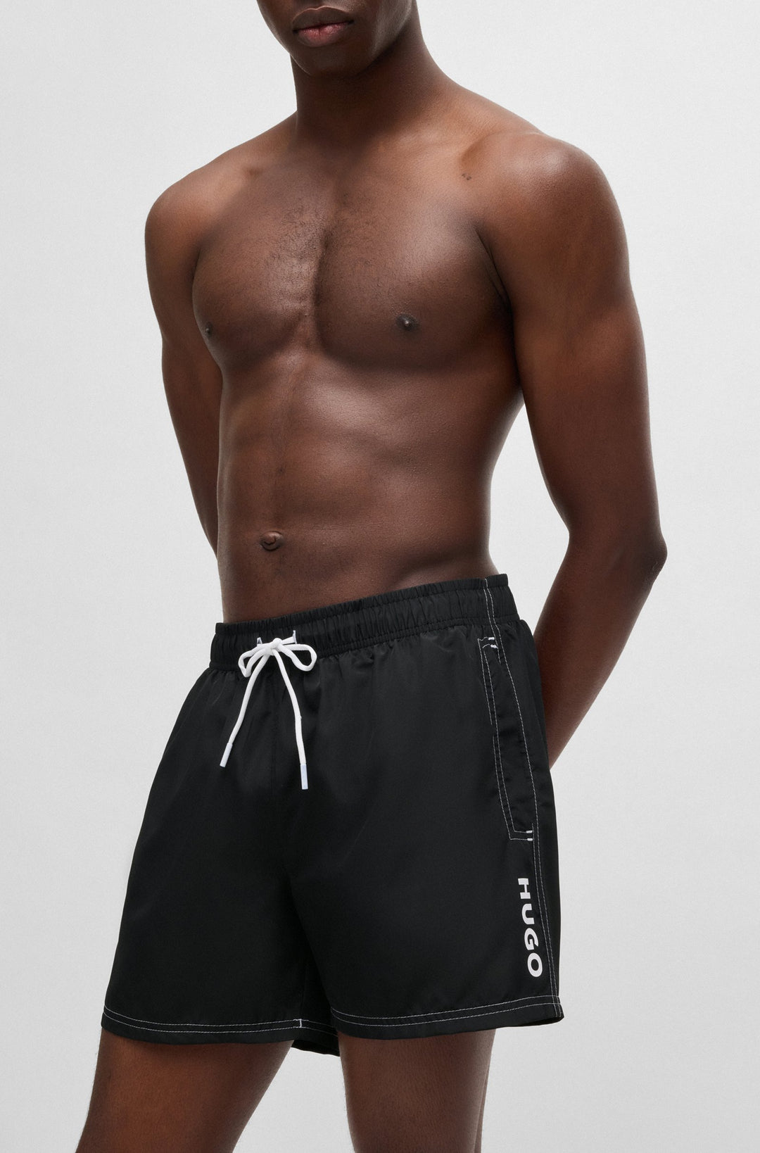 Hugo Fully lined swim shorts with logo print