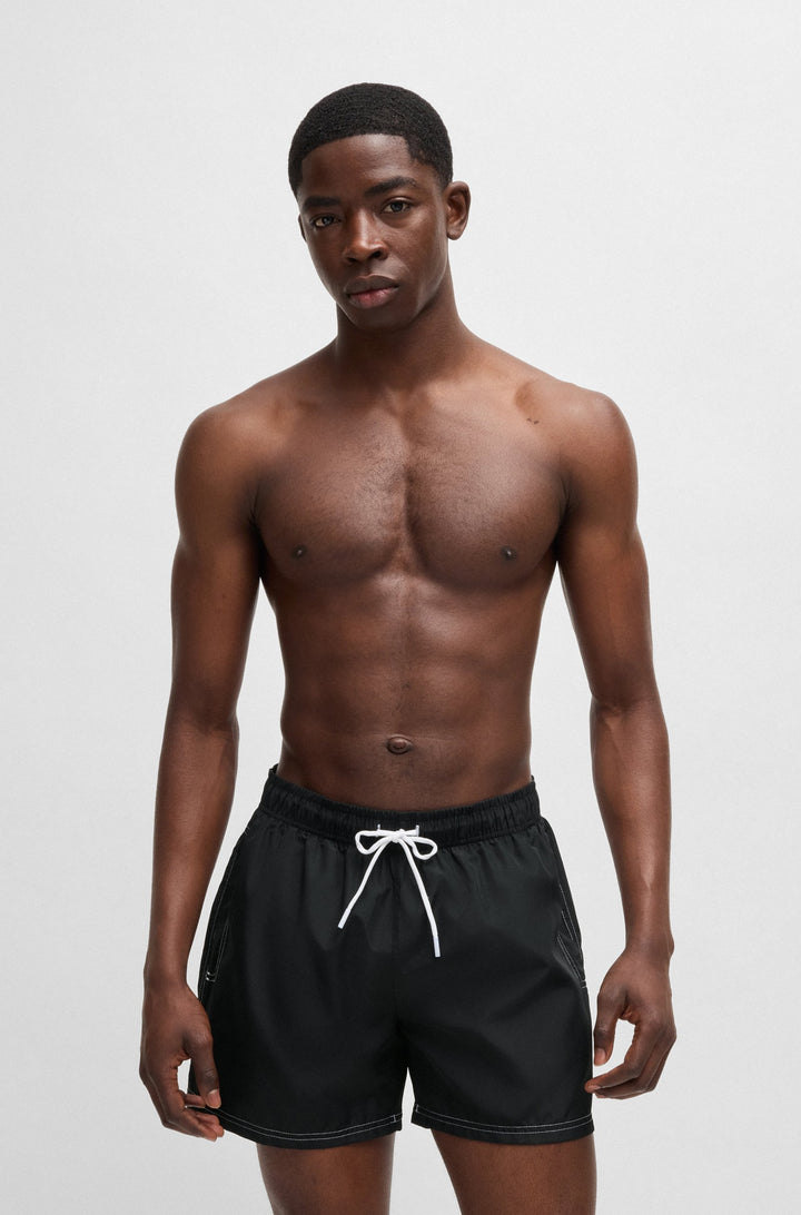 Hugo Fully lined swim shorts with logo print