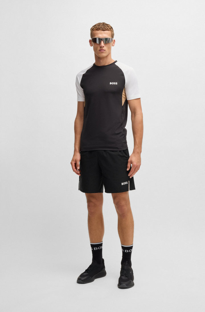Boss Active tennis shorts in quick-dry super-stretch fabric