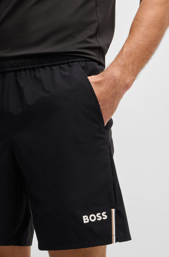 Boss Active tennis shorts in quick-dry super-stretch fabric
