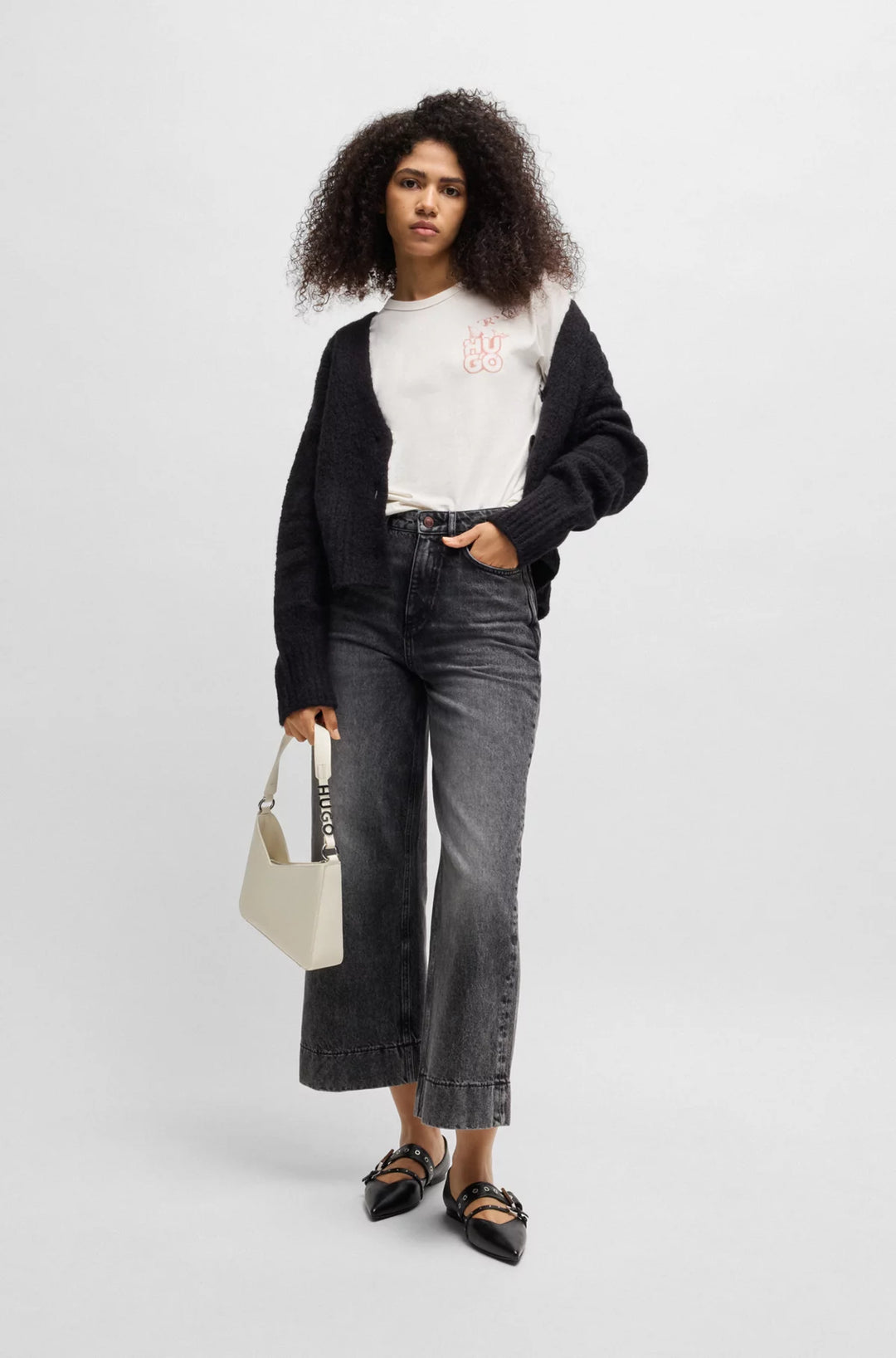 HUGO Cotton T-shirt with seasonal graphic print