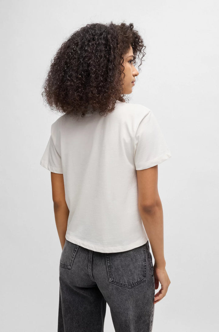 HUGO Cotton T-shirt with seasonal graphic print