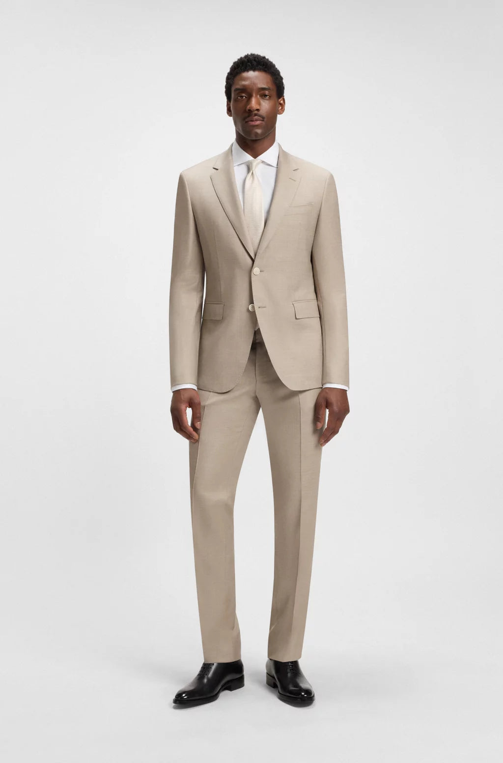 Boss Italian-made Oxford shoes in burnished leather