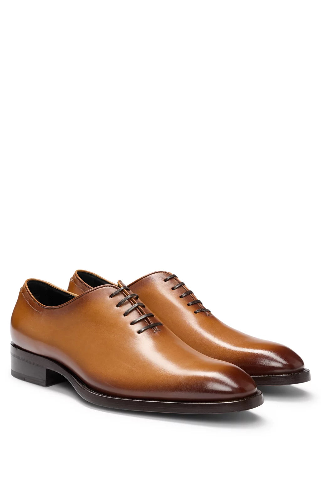 Boss Italian-made Oxford shoes in burnished leather