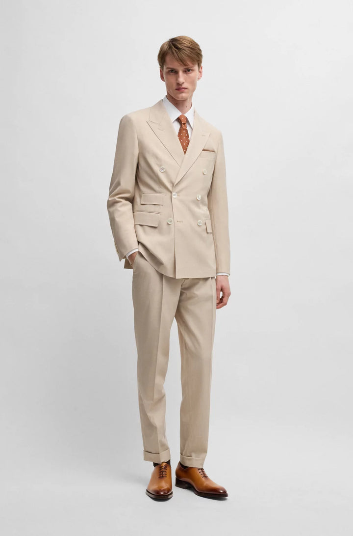 Boss Italian-made Oxford shoes in burnished leather