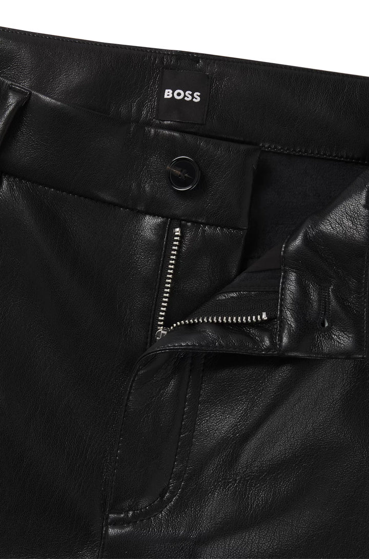 BOSS FIVE-POCKET TROUSERS IN FAUX LEATHER