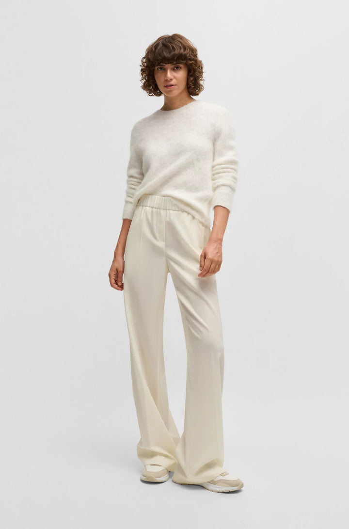 BOSS RELAXED-FIT TROUSERS IN WOOL