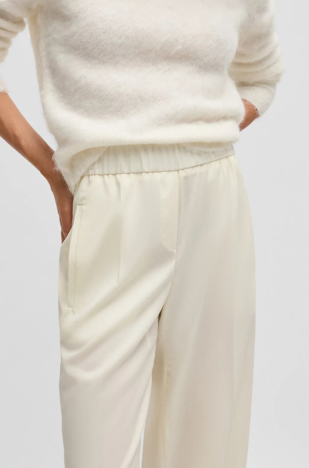 BOSS RELAXED-FIT TROUSERS IN WOOL